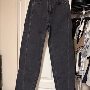 Denim Forum Black Straight Leg Jeans